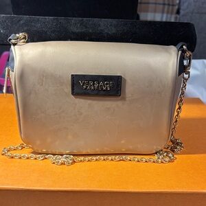 Versace Gold Crossbody Bag with Chain